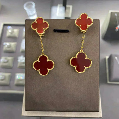 [CiCi]CLOVER 2 MOTIFS  EARRINGS (MULTIPLE CHOICESC