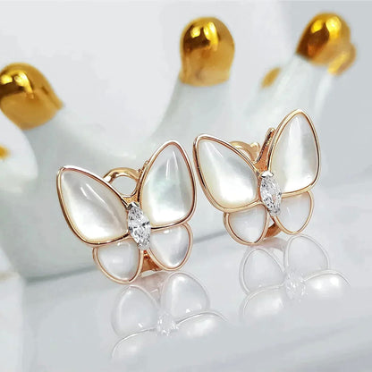 [CiCi]BUTTERFLY MOP DIAMOND EARRINGS