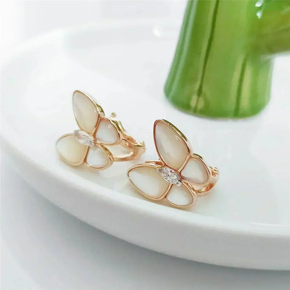 [CiCi]BUTTERFLY MOP DIAMOND EARRINGS