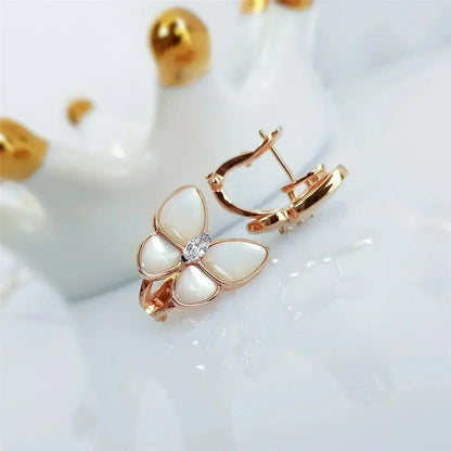 [CiCi]BUTTERFLY MOP DIAMOND EARRINGS
