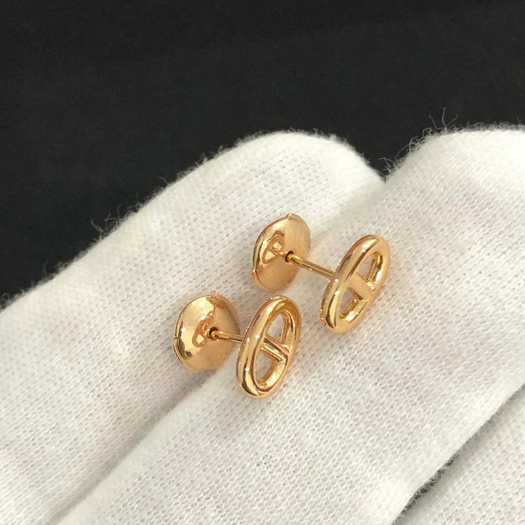[CiCi]CHAINE SMALL EARRINGS GOLD AND SILVER