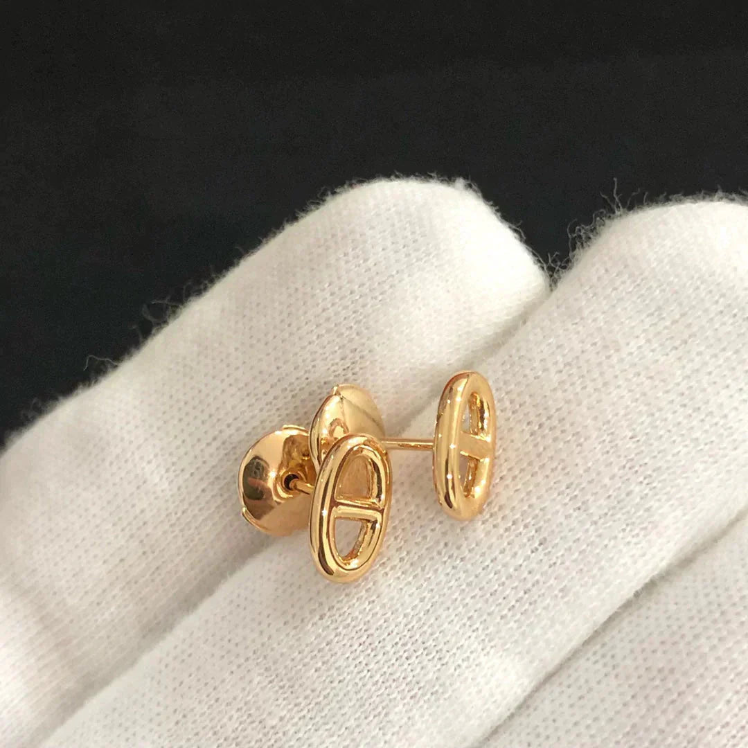 [CiCi]CHAINE SMALL EARRINGS GOLD AND SILVER