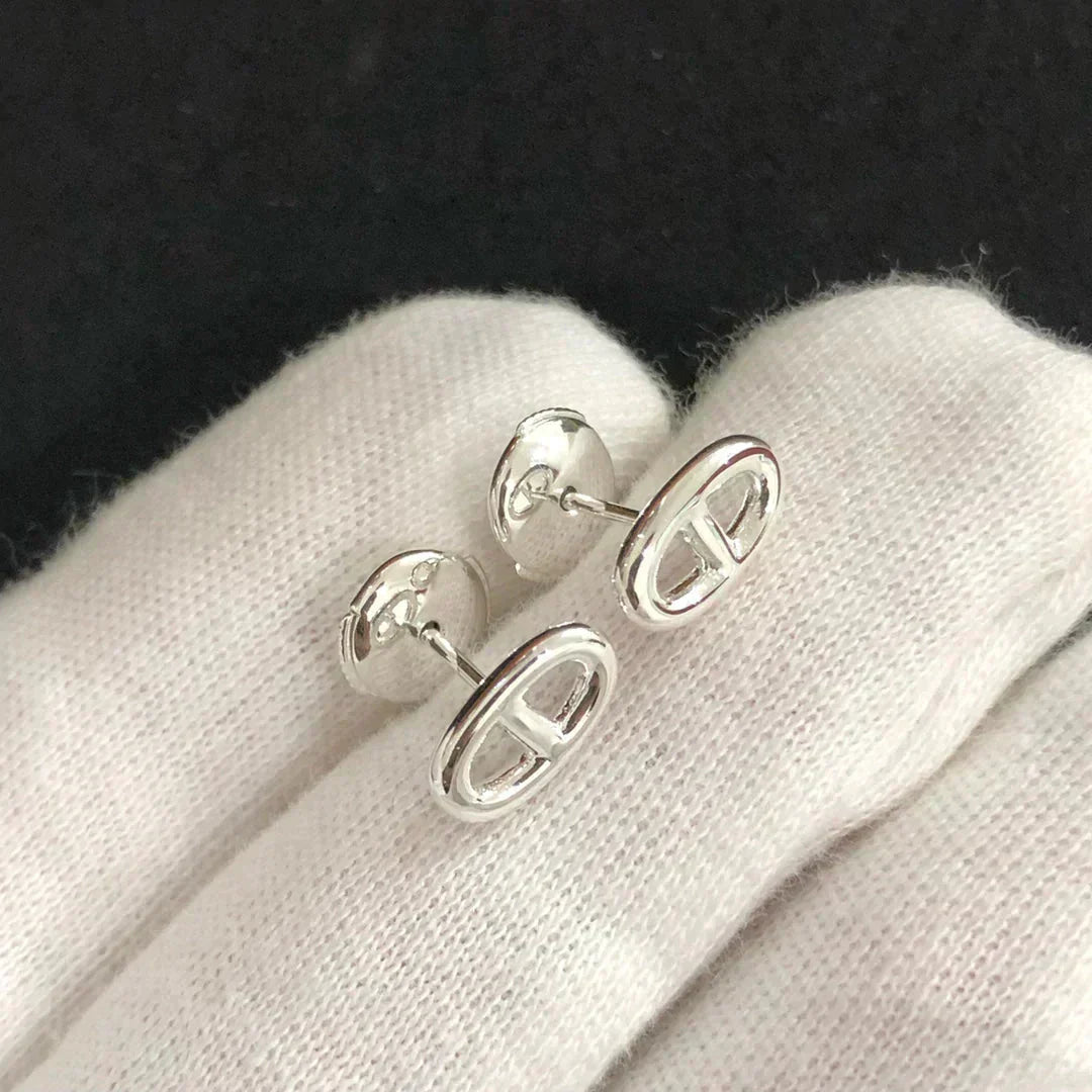 [CiCi]CHAINE SMALL EARRINGS GOLD AND SILVER