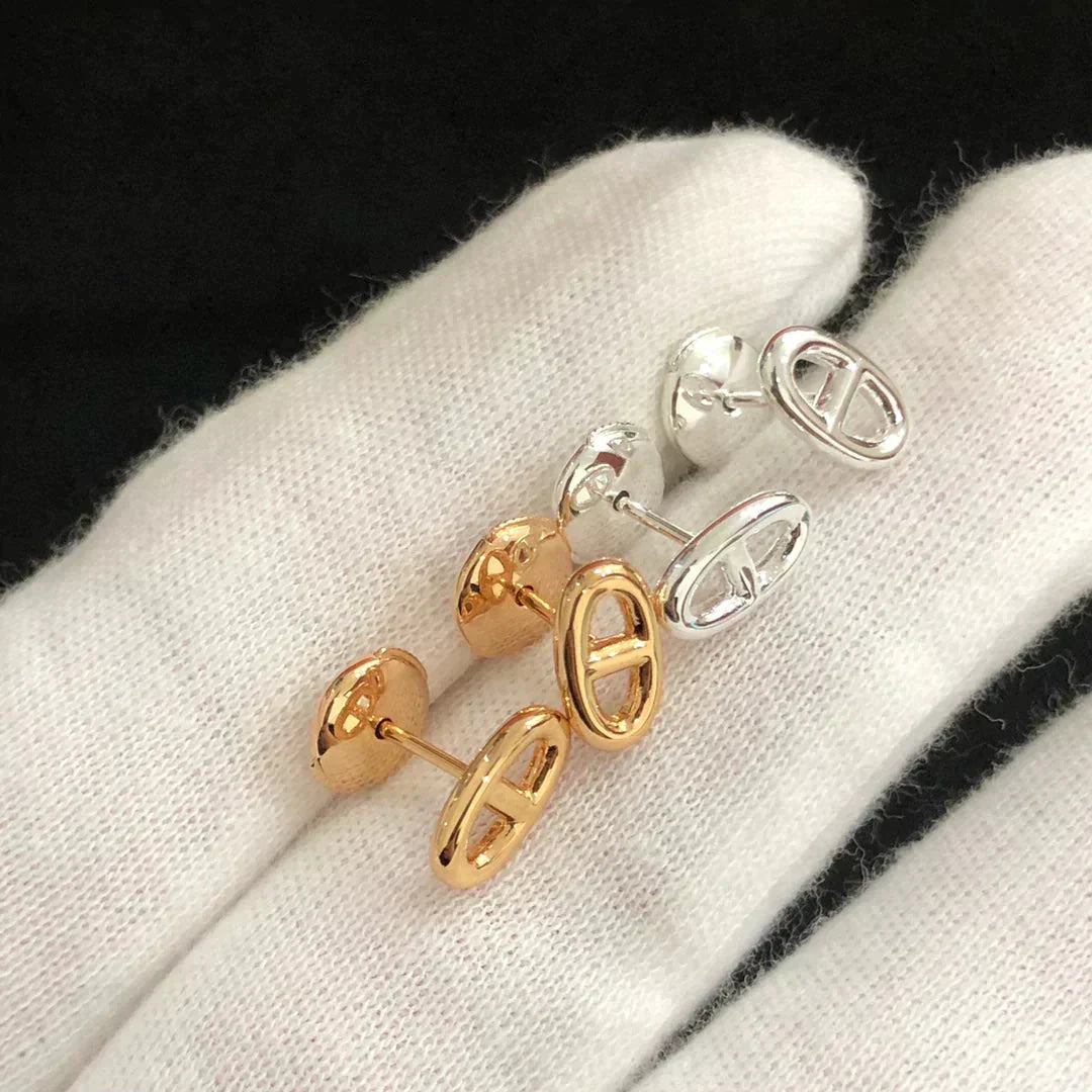 [CiCi]CHAINE SMALL EARRINGS GOLD AND SILVER