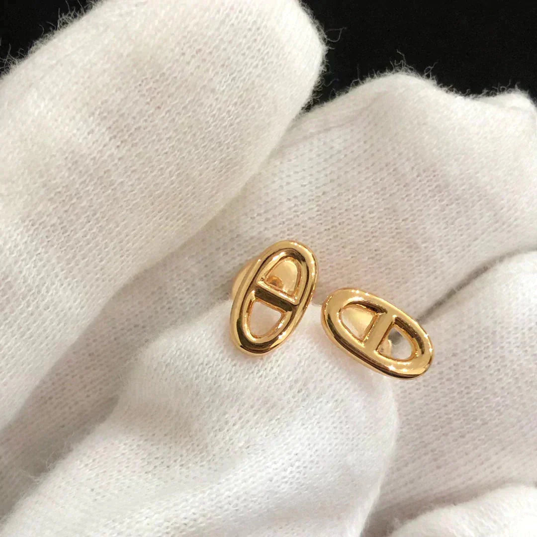 [CiCi]CHAINE SMALL EARRINGS GOLD AND SILVER