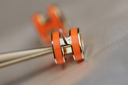 [CiCi]MINI POP H EARRINGS ORANGE