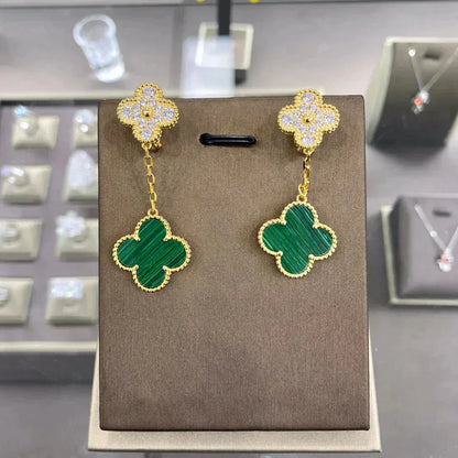 [CiCi]CLOVER  2 MOTIFS  DIAMOND  EARRINGS (MULTIPLE CHOICESç´