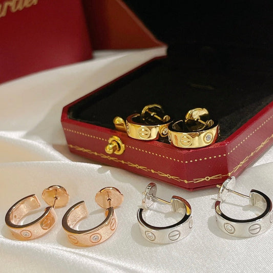 [CiCi]LOVE EARRINGS 5.7MM 2 DIAMONDS