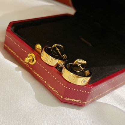 [CiCi]LOVE EARRINGS 5.7MM 2 DIAMONDS