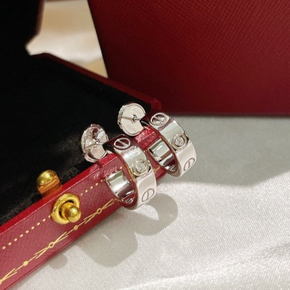 [CiCi]LOVE EARRINGS 5.7MM 2 DIAMONDS