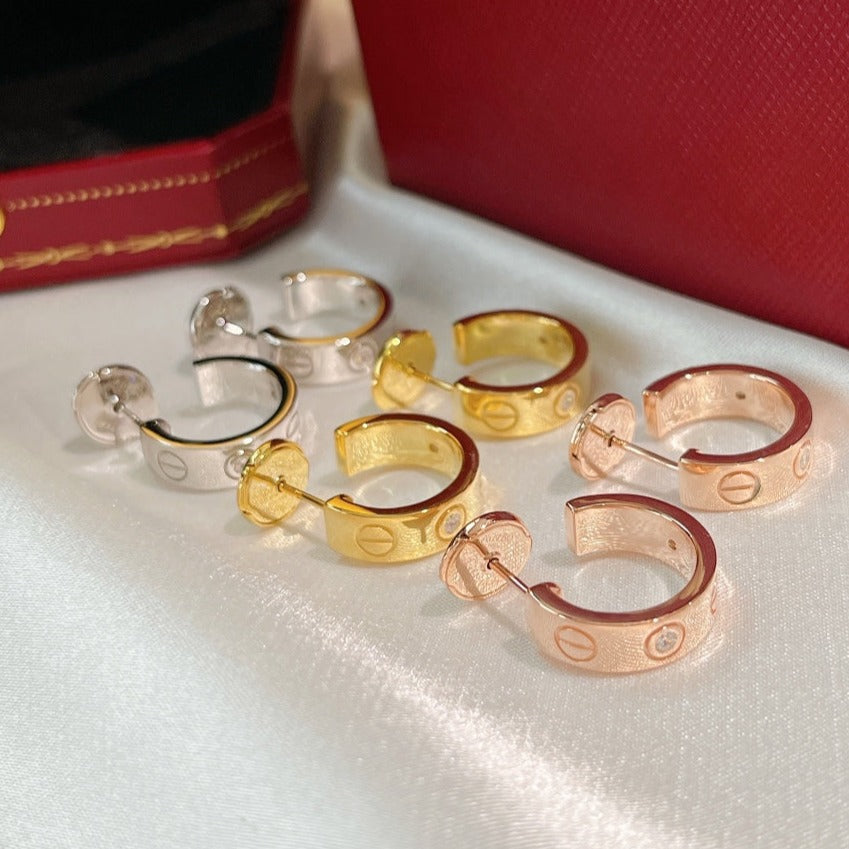 [CiCi]LOVE EARRINGS 5.7MM 2 DIAMONDS