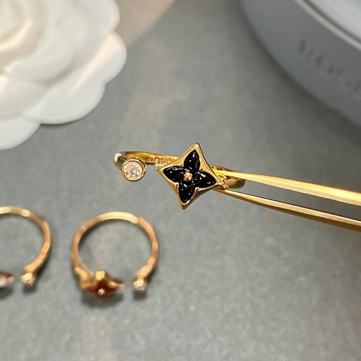 [CiCi]STAR 1 DIAMOND OPEN RING