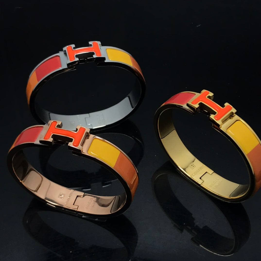 [CiCi]H BRACELET ORANGE RAINBOW CERAMIC