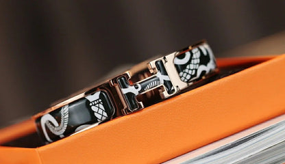[CiCi]H TARTAN BRACELET 12MM