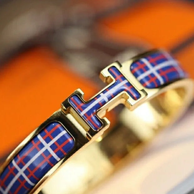 [CiCi]H TARTAN BRACELET 12MM