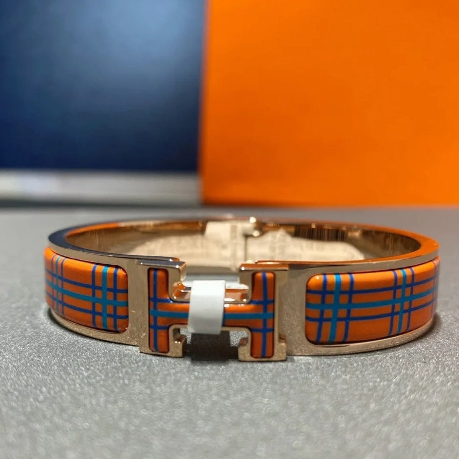 [CiCi]H TARTAN BRACELET 12MM