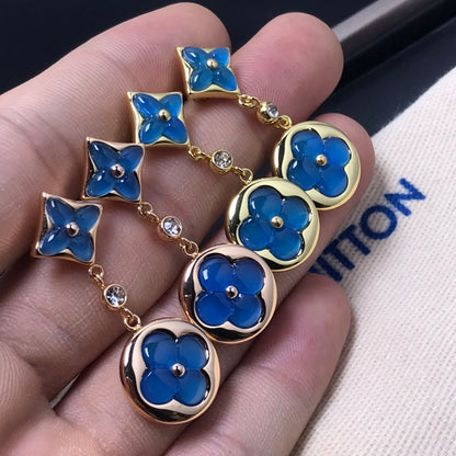 [CiCi]STAR AND SUN AGATE DIAMOND EARRINGS
