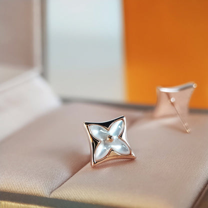 [CiCi]STAR MOP PINK GOLD EARRINGS