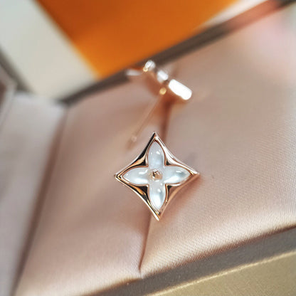 [CiCi]STAR MOP PINK GOLD EARRINGS