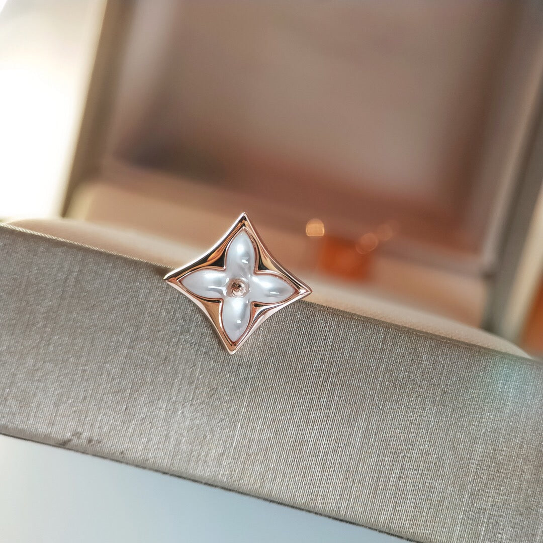 [CiCi]STAR MOP PINK GOLD EARRINGS