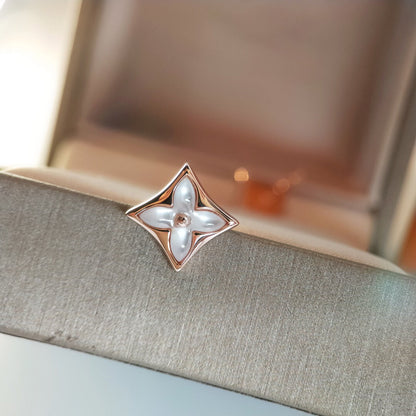 [CiCi]STAR MOP PINK GOLD EARRINGS