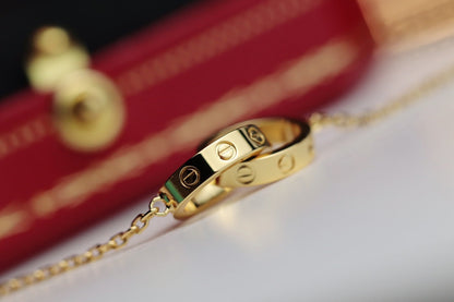 [CiCi]LIEBESKETTE DOPPELRING GOLD