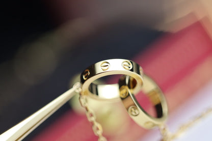 [CiCi]LIEBESKETTE DOPPELRING GOLD