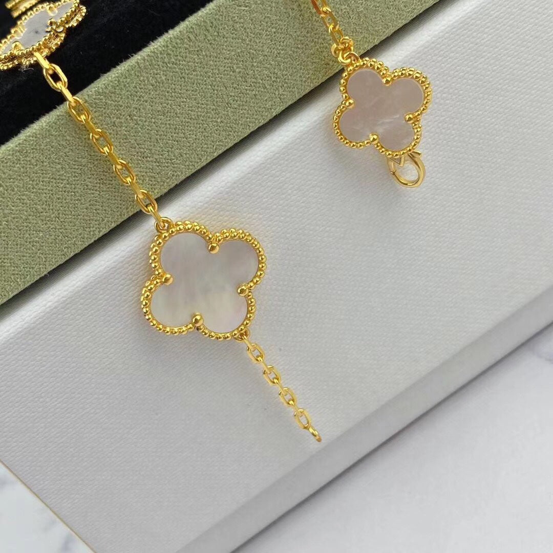 [CiCi]MAGIC CLOVER MOP GOLD BRACELET 5 MOTIFS
