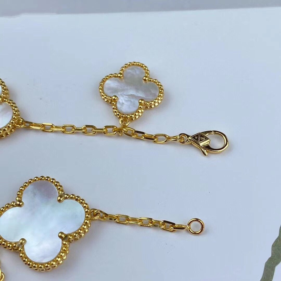 [CiCi]MAGIC CLOVER MOP GOLD BRACELET 5 MOTIFS