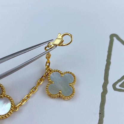 [CiCi]MAGIC CLOVER MOP GOLD BRACELET 5 MOTIFS