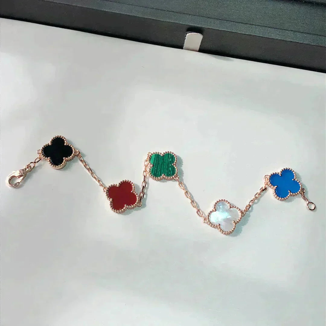 [CiCi]CLOVER 5 MOTIFS MULTICOLOR BRACELET