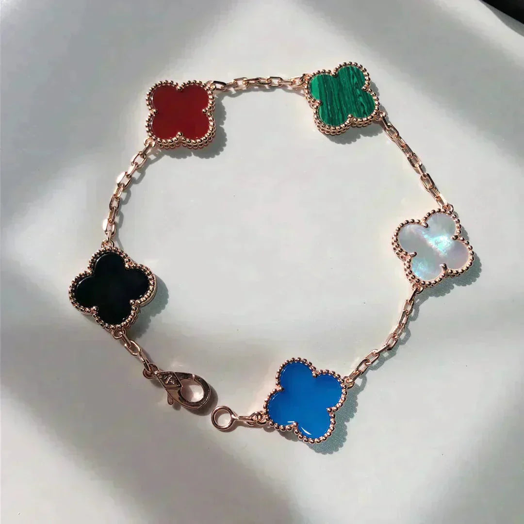 [CiCi]CLOVER 5 MOTIFS MULTICOLOR BRACELET