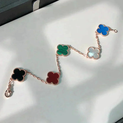 [CiCi]CLOVER 5 MOTIFS MULTICOLOR BRACELET