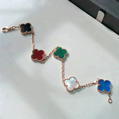 [CiCi]CLOVER 5 MOTIFS MULTICOLOR BRACELET