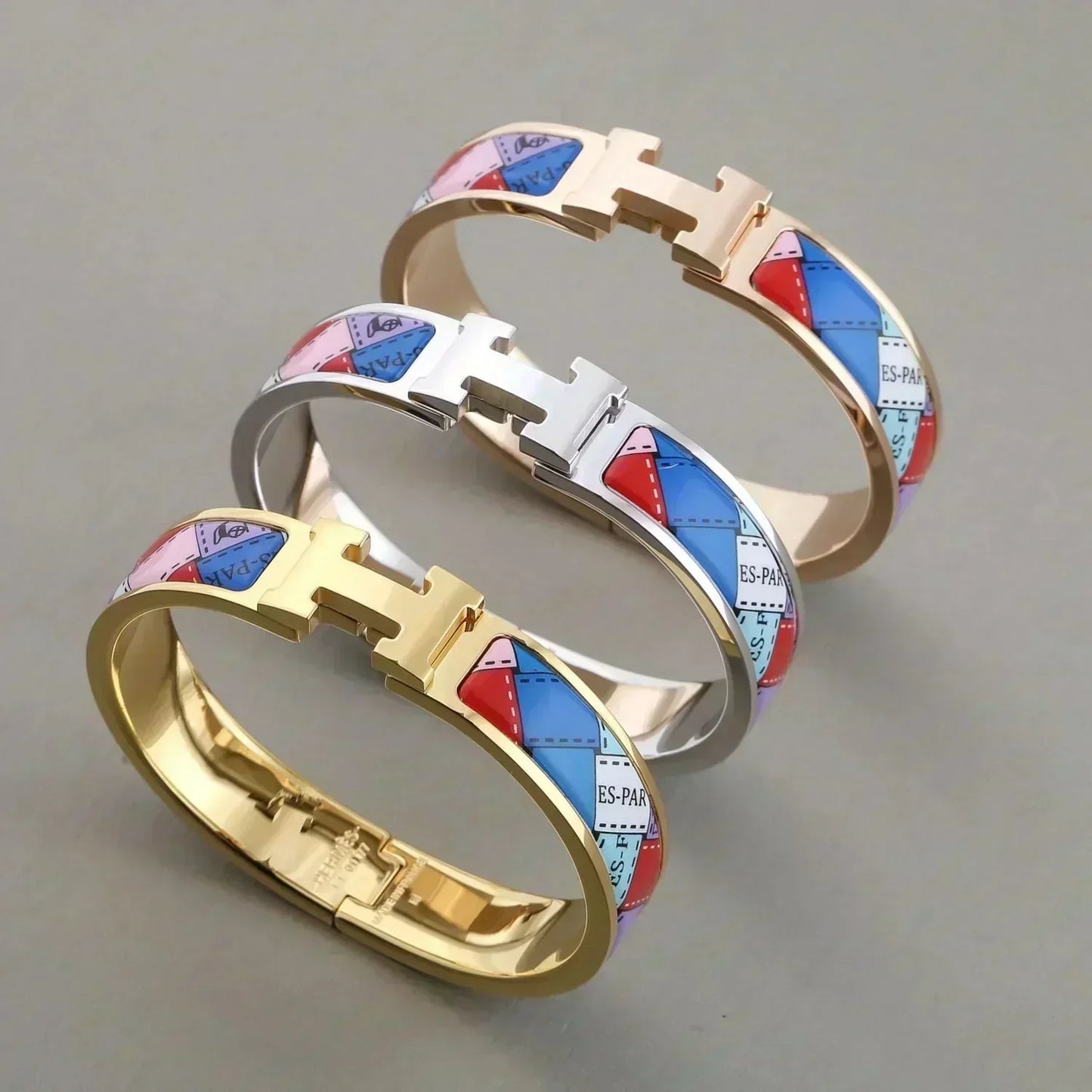 [CiCi]H BRACELET DOTTED BORDER 12MM