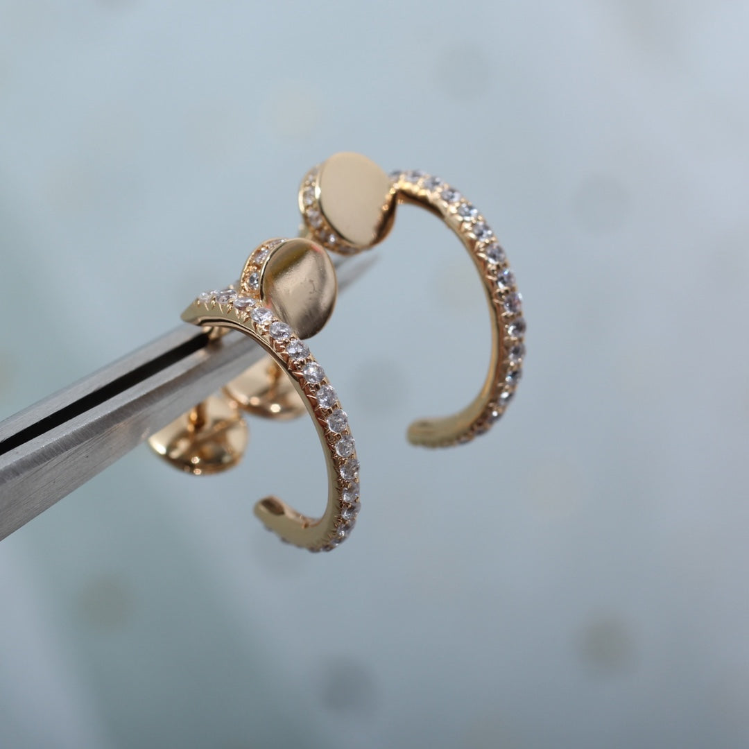 [CiCi]JUSTE EARRINGS 12.75MM PINK GOLD DIAMOND