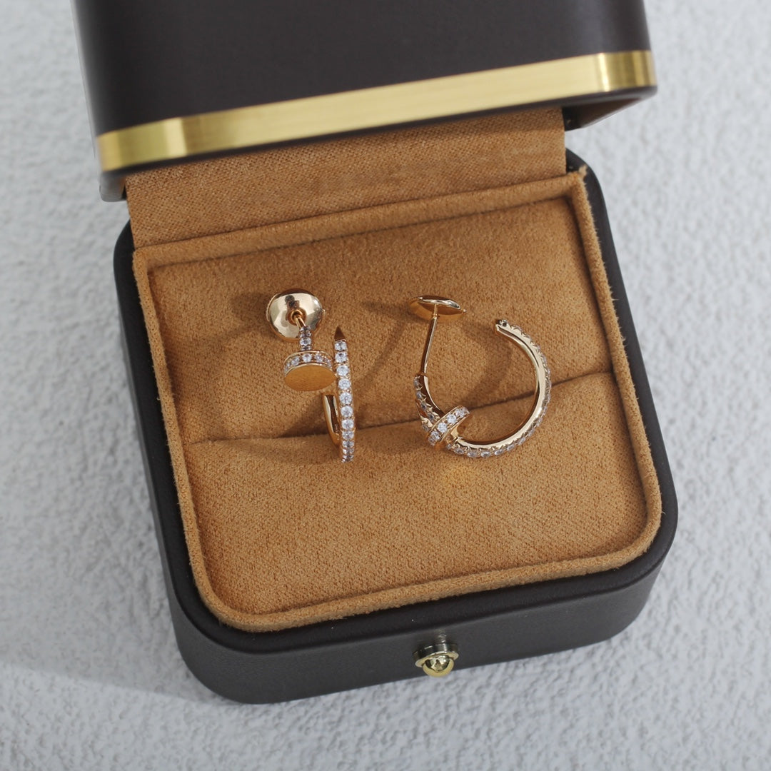 [CiCi]JUSTE EARRINGS 12.75MM PINK GOLD DIAMOND