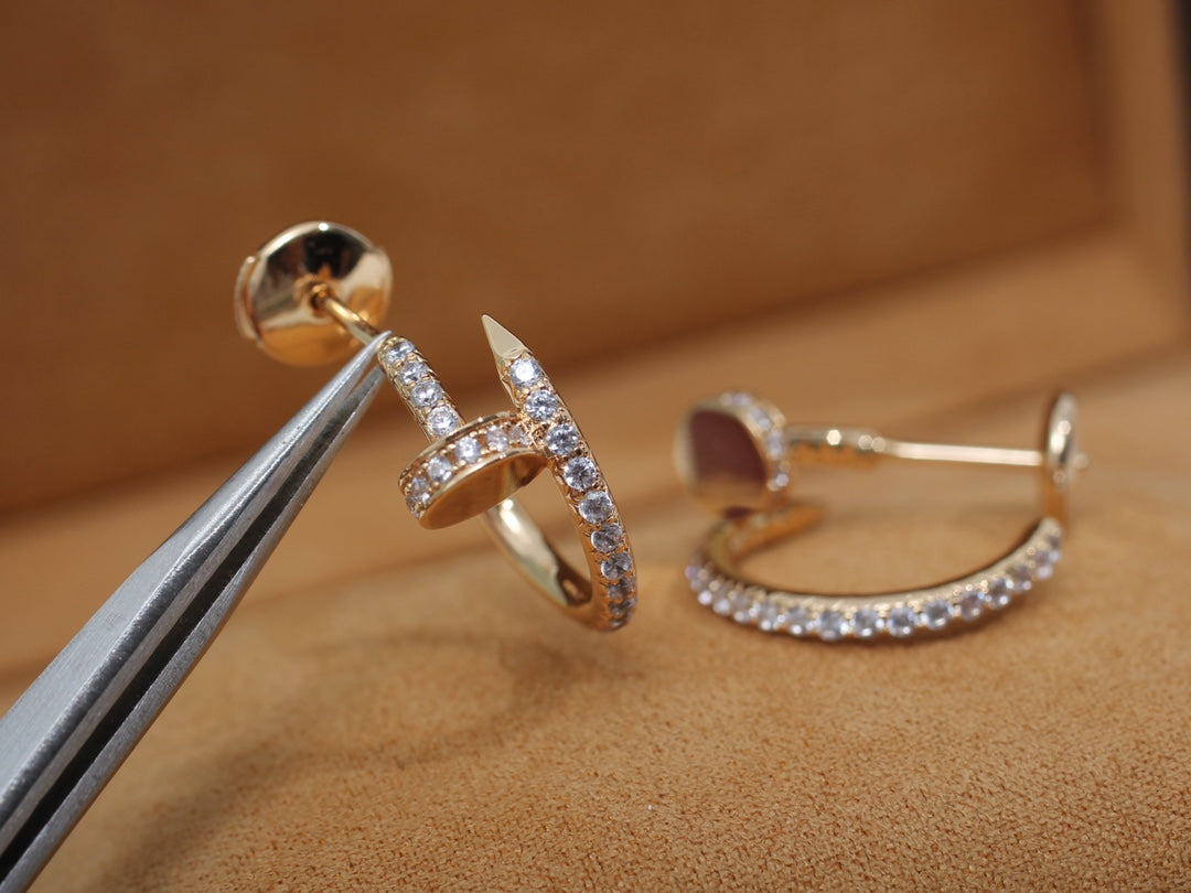 [CiCi]JUSTE EARRINGS 12.75MM PINK GOLD DIAMOND