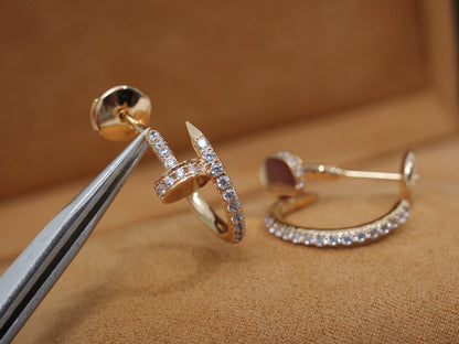 [CiCi]JUSTE EARRINGS 12.75MM PINK GOLD DIAMOND