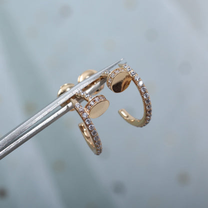 [CiCi]JUSTE EARRINGS 12.75MM PINK GOLD DIAMOND