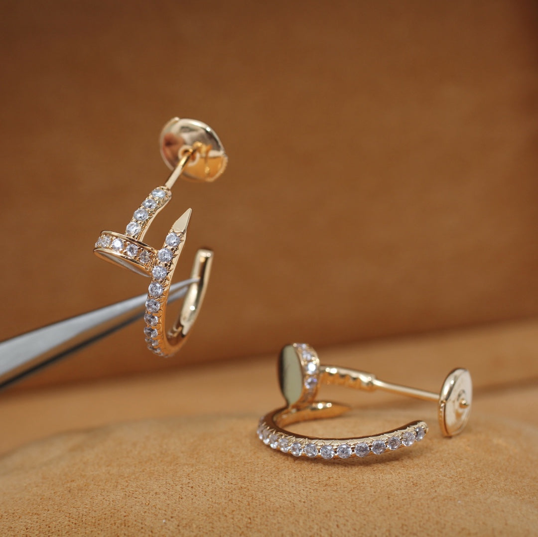 [CiCi]JUSTE EARRINGS 12.75MM PINK GOLD DIAMOND
