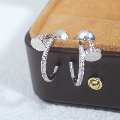 [CiCi]JUSTE EARRINGS 12.75MM SILVER DIAMOND