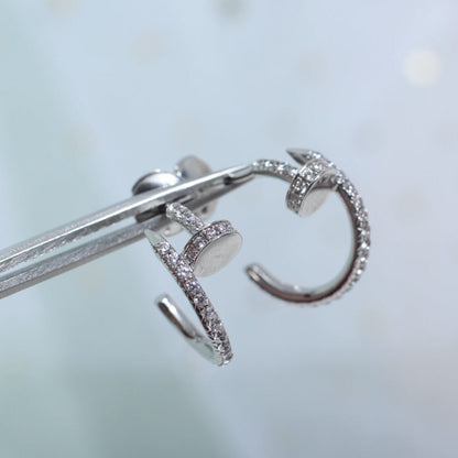 [CiCi]JUSTE EARRINGS 12.75MM SILVER DIAMOND