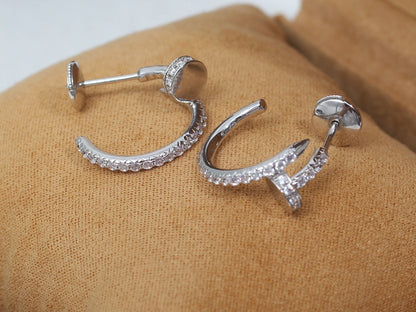 [CiCi]JUSTE EARRINGS 12.75MM SILVER DIAMOND
