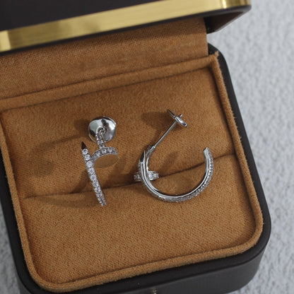[CiCi]JUSTE EARRINGS 12.75MM SILVER DIAMOND