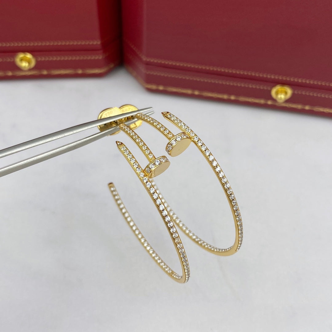 [CiCi]JUSTE EARRINGS FULL DIAMONDS 1.8MM