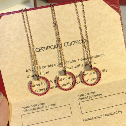 [CiCi]JUSTE NECKLACE GOLD RED DIAMONDS