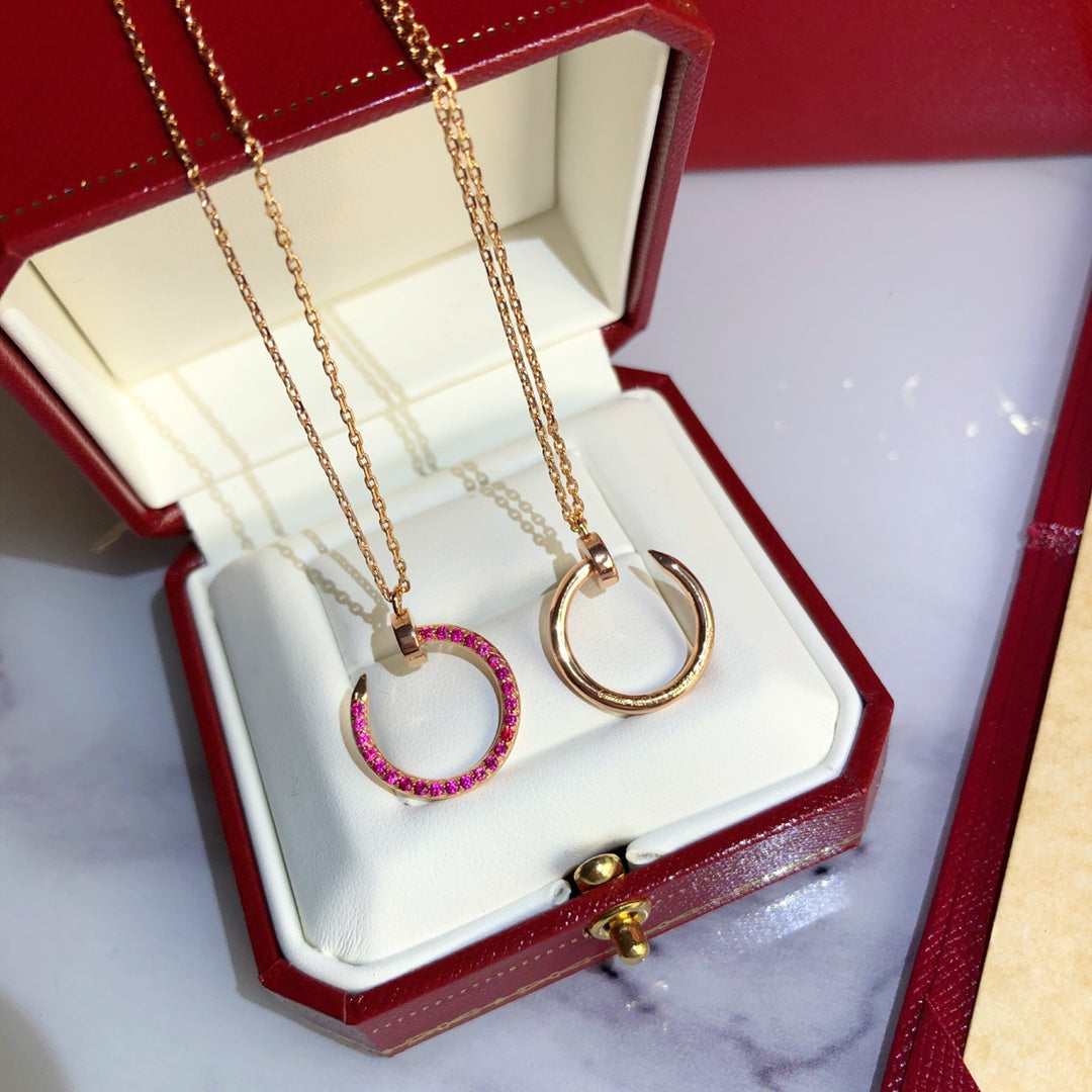 [CiCi]JUSTE NECKLACE GOLD RED DIAMONDS
