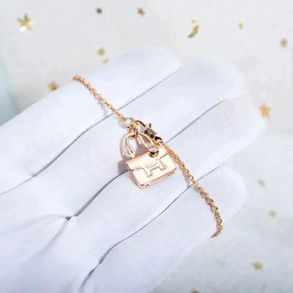 [CiCi]AMULETTE PEDANT ROSE GOLD NECKLACE