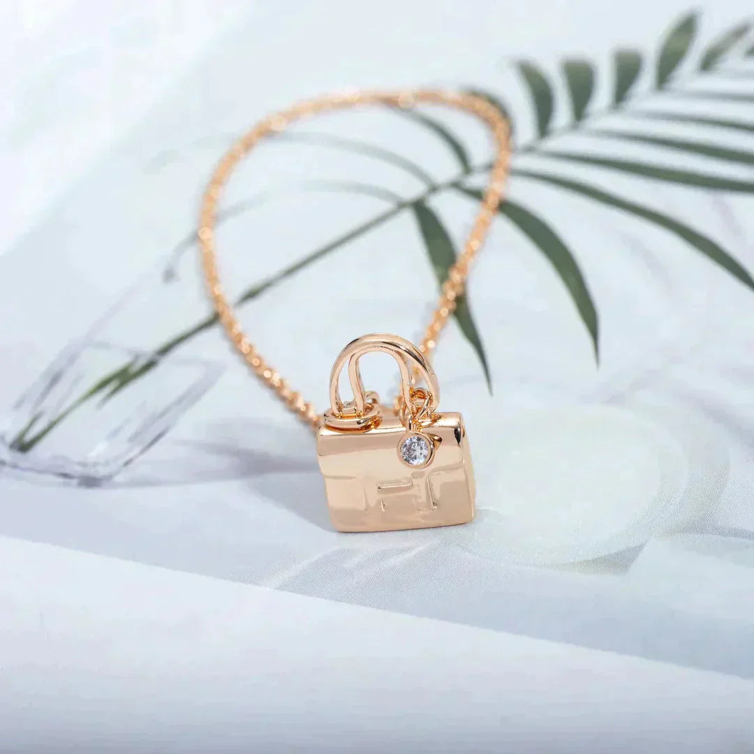 [CiCi]AMULETTE PEDANT ROSE GOLD NECKLACE